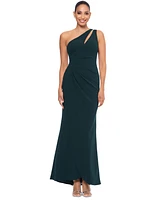 Betsy & Adam One-Shoulder Cutout Gown