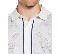 Cubavera Men's Short Sleeve Button-Front Leaf Print Shirt