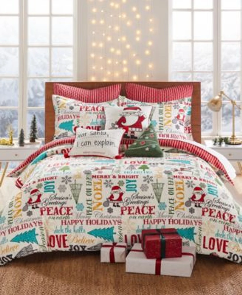 Levtex Merry Bright Santa Claus Lane Reversible Comforter Sets