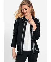 Olsen Women's Contrast Trim Cardigan