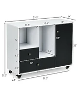 Sugift Lateral Mobile Filing Cabinet with 2 Drawers