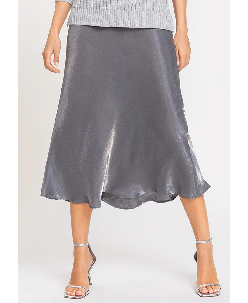 Olsen Women's Shimmer A-Line Midi Skirt