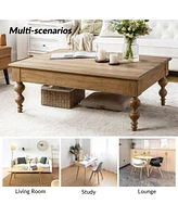 Hulala Home Gaston Farmhouse Lift Top 4 Legs Coffee Table with Storage
