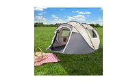 Slickblue 4-Person Pop Up Camping Tent, Easy Setup for Hiking, Fishing, Beach & Outdoor Adventures