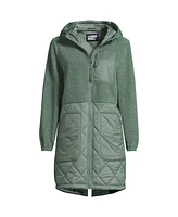 Lands' End Women's High Pile Quilted Mixed Media Parka