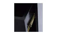 Slickblue 1-Drawer Metal Handle Bedside Cabinet Nightstand for Bedroom Storage