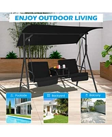 Sugift Porch Swing Chair with Adjustable Canopy