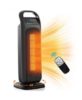 Sugift 1500W Oscillation Space Heaters, Portable Electric Heater with Remote for Inside, Office and Bedroom