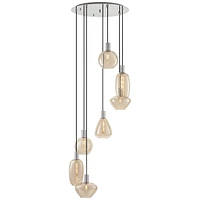 Possini Euro Design Myriad 23 3/4" Modern Pendant Chandelier Ceiling Light Fixture Dining Room Over Table Kitchen Island Foyer Hanging 6-Light Silver