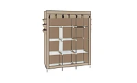 Slickblue 69" High-Leg Cloth Wardrobe with Non-Woven Fabric for Easy Assembly and Stylish Storage