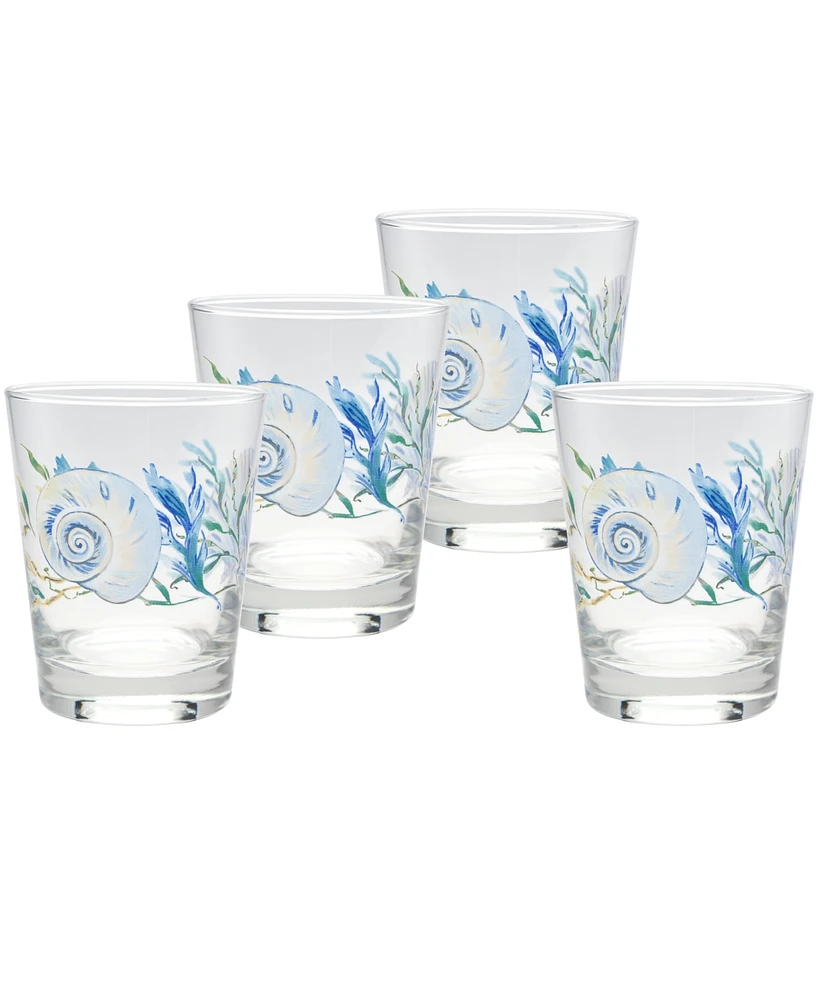 Fiesta Coastal Shores Double Old-Fashioned Glass, Set of 4