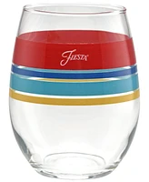 Fiesta Vibrant Edgeline Stemless Wine Glass, Set of 4