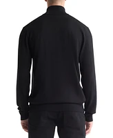 Calvin Klein Men's Long Sleeve Quarter-Zip Pullover Sweater