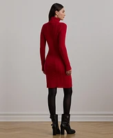 Lauren Ralph Women's Wool-Cashmere Turtleneck Sweater Dress