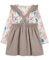 Carter's Toddler Girls Floral-Print T-Shirt & Flutter Dress, 2 Piece Set