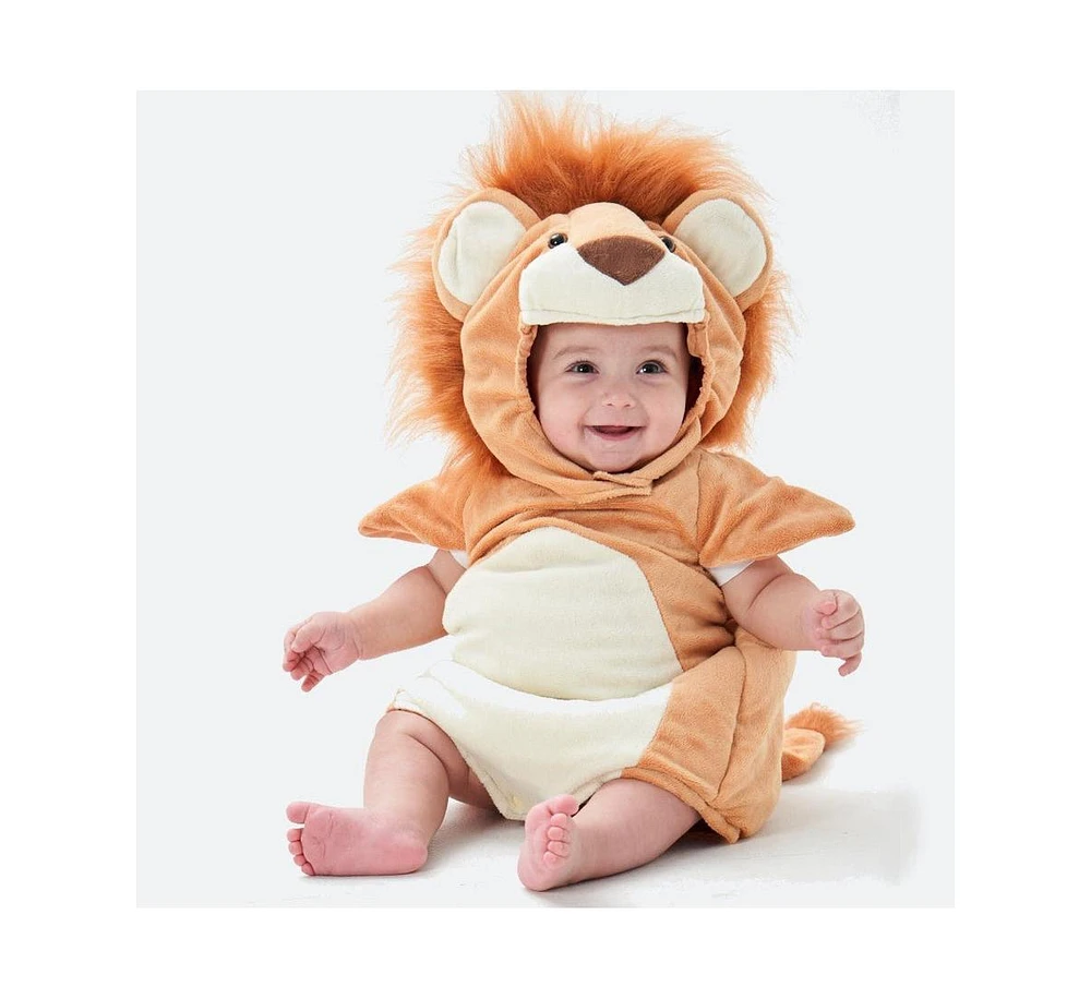 Dress Up America Lion Romper & Hood Costume Set - Infants Boy and Girl