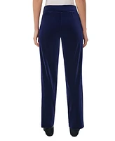 Jones New York Women's Stretch Velour Pull-On Straight-Leg Pants