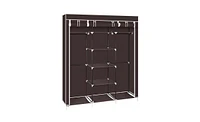 Slickblue 69" Portable Clothes Closet with Non-Woven Fabric and Double Rod for Efficient Storage Organizer