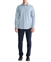 Calvin Klein Men's Slim-Fit Stretch Grid-Print Button-Down Shirt