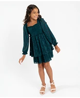 Rare Editions Big Girls Tiered Baby Doll Dress