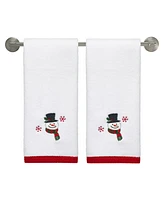 Avanti Winter Snowman Cotton Fingertip Towel, 18" x 11"