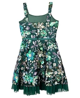 Rare Editions Big Girls Embroidered Sequin Mesh Social Dress