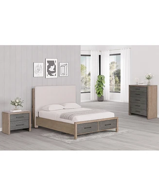 Portmore 3pc California King Storage Set (Upholstered Bed, Chest & 2-Drawer Nightstand), Created for Macy's