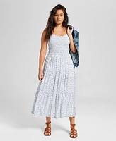 And Now This Petite Smocked Tiered Midi Dress, Exclusively at Macy's