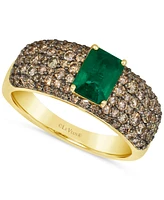 Le Vian Emerald (5/8 ct. t.w.) & Chocolate Diamond (1 ct. t.w.) Ring in 14k Honey Gold