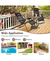 Inolait Sugift 2 Pieces Folding Patio Rattan Zero Gravity Lounge Chair