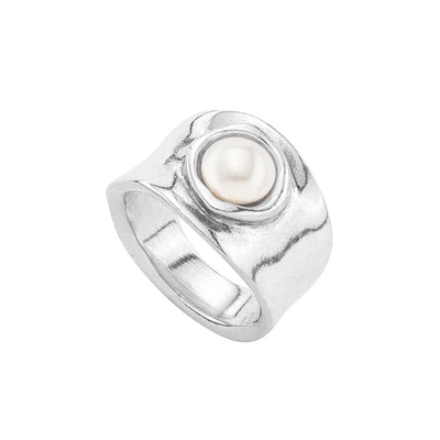 UNOde50 Sterling Silver Metal Crystal Clad Ring