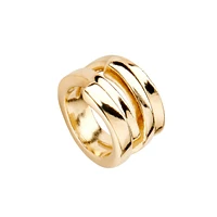 UNOde50 18k Gold Plated Irregular Metal Alloy Ring