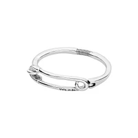 UNOde50 Sterling Silver-Plated Metal Alloy Safety Pin Clasp Bracelet