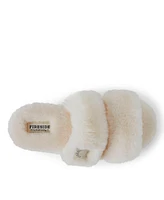 Fireside by Dearfoams Women's Benalla Genuine Shearling Double Band Fuzzy Slide Slipper