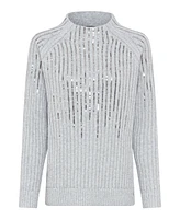 Olsen Women's Sequin Rib Knit Pulllover