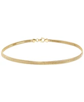 Macy's Diamond Cut Snake Chain Bracelet (3mm) in 10k Yellow Gold