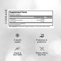 Codeage Akkermansia Muciniphila Probiotic Ultra - High-Potency 500M AFUs Akkermansia Probiotic Supplement