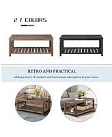 Slickblue Handcrafted Coffee Table In Front Of The Sofa Or Loveseat For Living Room