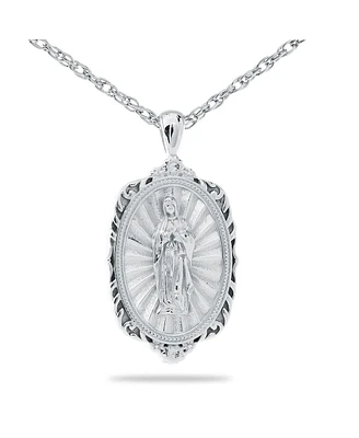 Drs, Inc. Sterling Silver Mother Mary Cremation Pendant with 18 inch Necklace