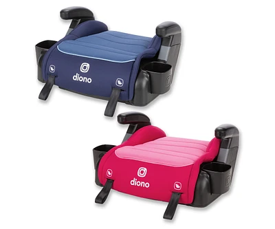 Diono Toddler Connect3 Rxt Backless Booster, Slim Fit 3-Across, Blue Surge /Pink Cotton Candy, Latch