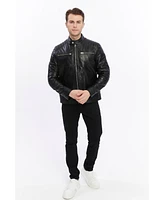 Furniq Uk Men's Fashion Jacket, Nappa Black