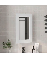 Kiana Medicine Cabinet, 1 Door, 3 Shelves, 25.70" H, 1 Mirror, Black Wengue