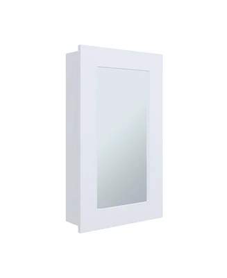 Kiana Medicine Cabinet, 1 Door, 3 Shelves, 25.70" H, 1 Mirror, Black Wengue