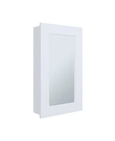 Kiana Medicine Cabinet, 1 Door, 3 Shelves, 25.70" H, 1 Mirror, Black Wengue
