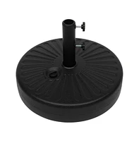 Slickblue 20" Round Plastic Water Injection Base for Parasol, Lightweight and Durable Umbrella Stand for Outdoor Use