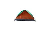 Slickblue 2-Person Double Door Camping Dome Tent - Orange & Green Outdoor Shelter for Adventure Lovers