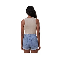 Cotton On Women's High Rise Classic Stretch Denim Short