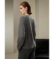 Lilysilk Women's Baby Cashmere Cable-knit Sweater