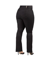 Poetic Justice Plus Curvy Fit Stretch Denim Slim Boot Cut Jeans