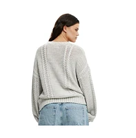 Cotton On Women's Oversized Cable Sweater